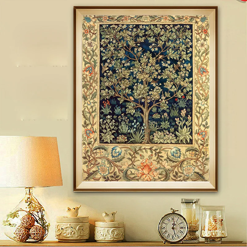 Resin Art Wallpaper - European Flowers 5D Diamond Painting Full
