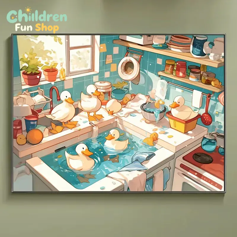 Resin Art Work - Diamond Painting Animal Pattern The Duck