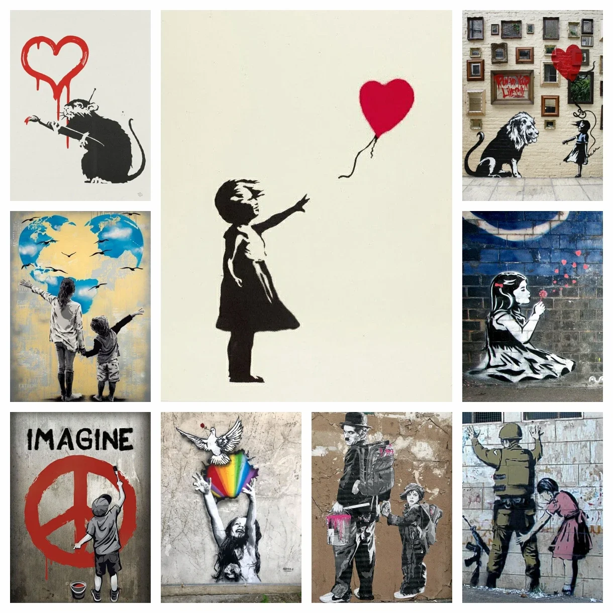 Resin Art Work - Banksy Graffiti Street 5D DIY Diamond