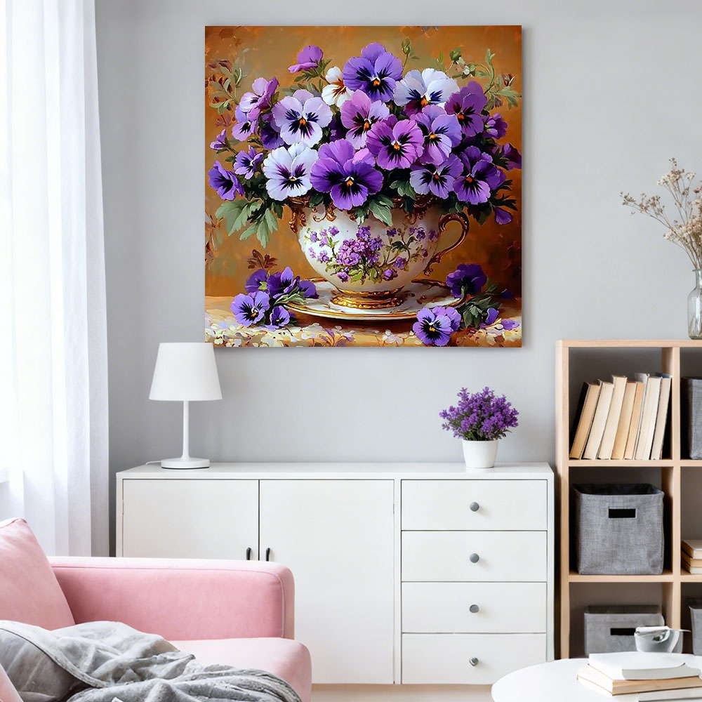 HUACAN 5D Diamond Mosaic Rose  - Resin Art Wallpaper ulasan dan harga