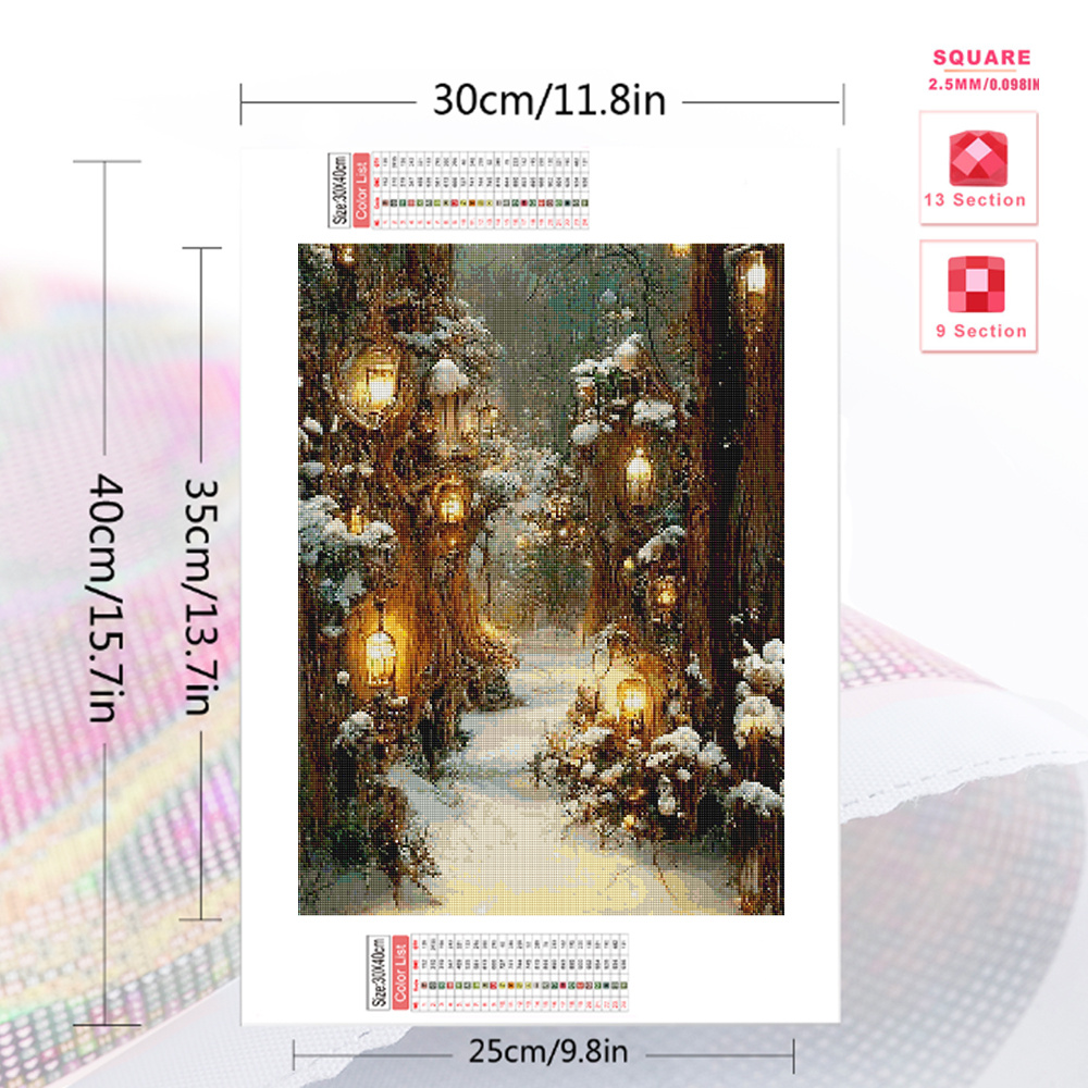 Huacan Diy Diamond Mosaic Wint - Resin Art Wallpaper ulasan dan harga