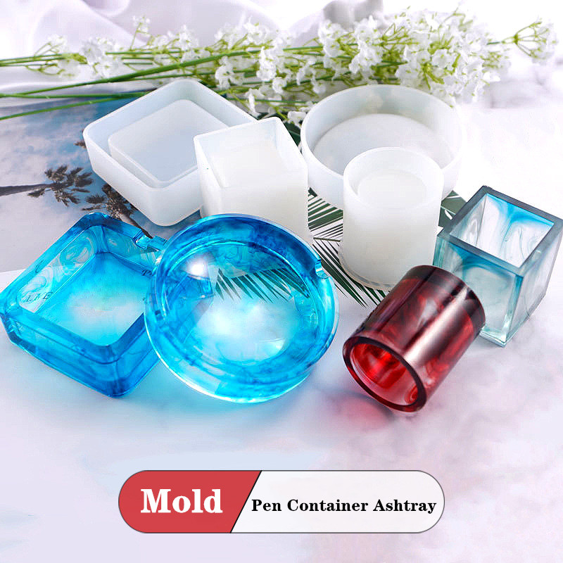 DIY Round Pen Container Ashtra - Resin Art Equipment ulasan dan harga