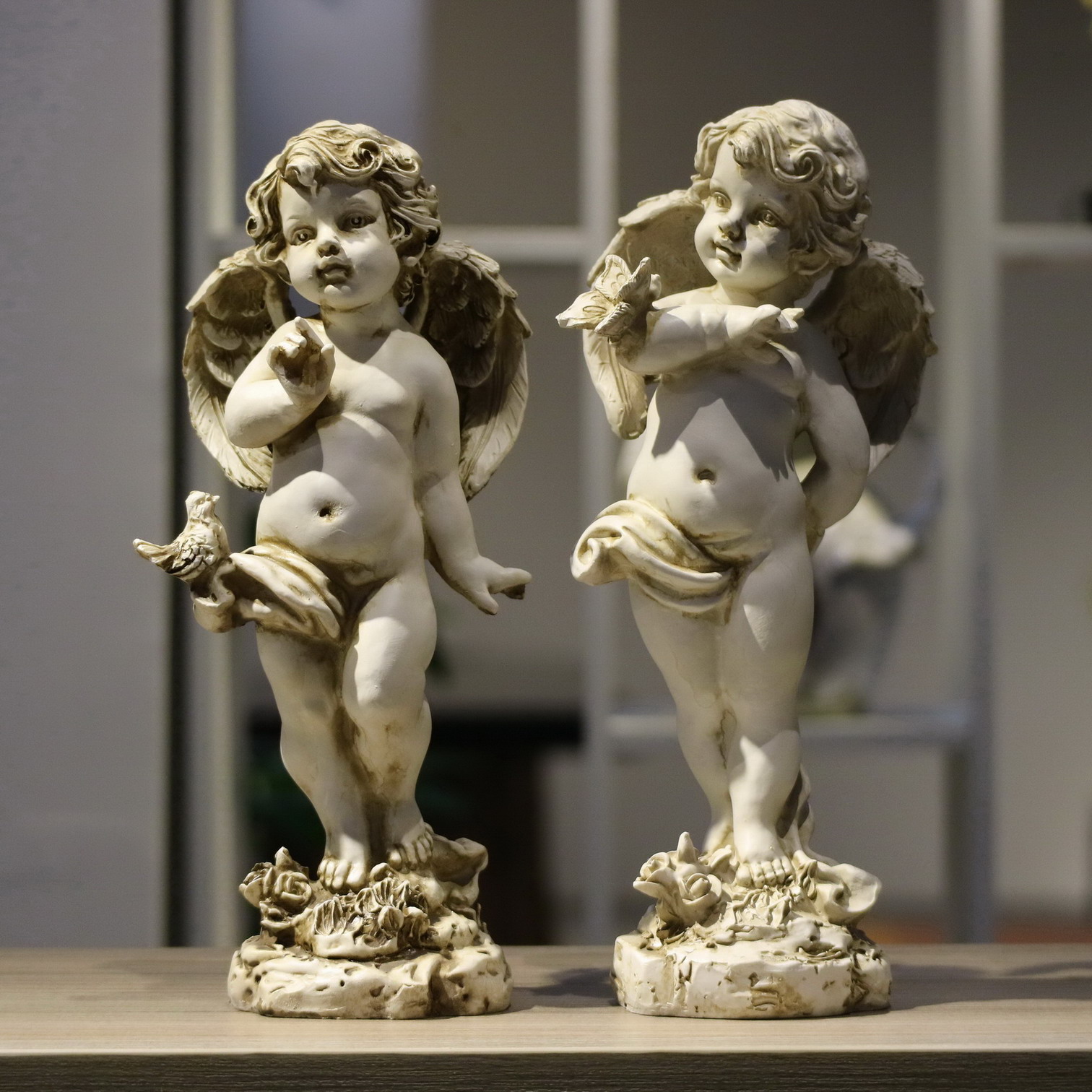 Retro Resin Angel Figurine 29c - Resin Art Wedding Gift ulasan dan harga