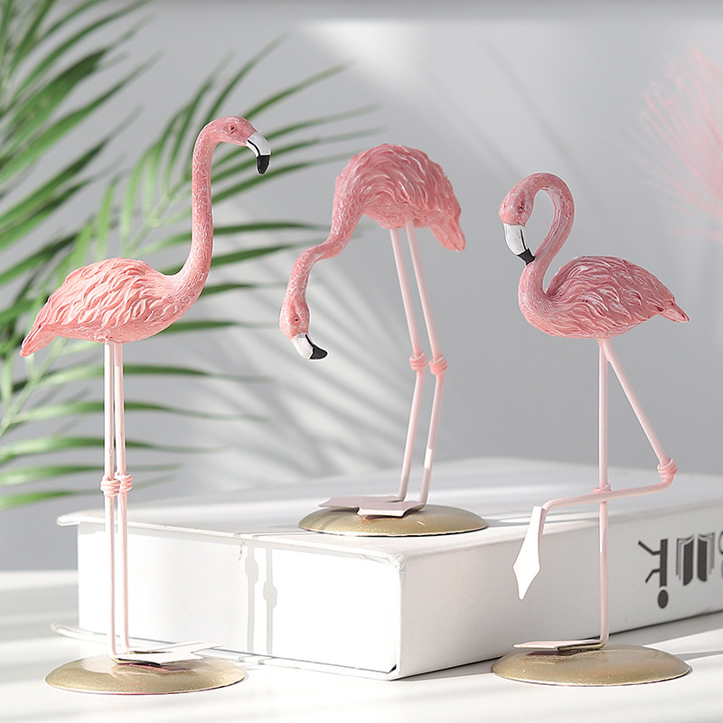 3PCS Pink Flamingo Figurines T - Resin Art Wedding Gift ulasan dan harga