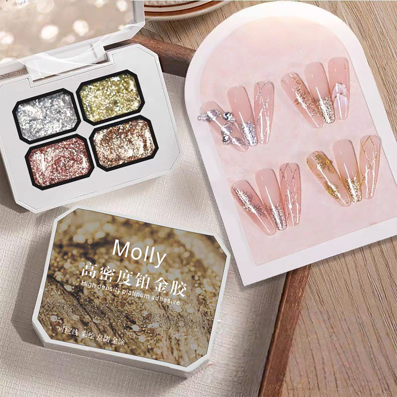 MIANEL Chunky Foil Platinum Na - Resin Art Rose ulasan dan harga