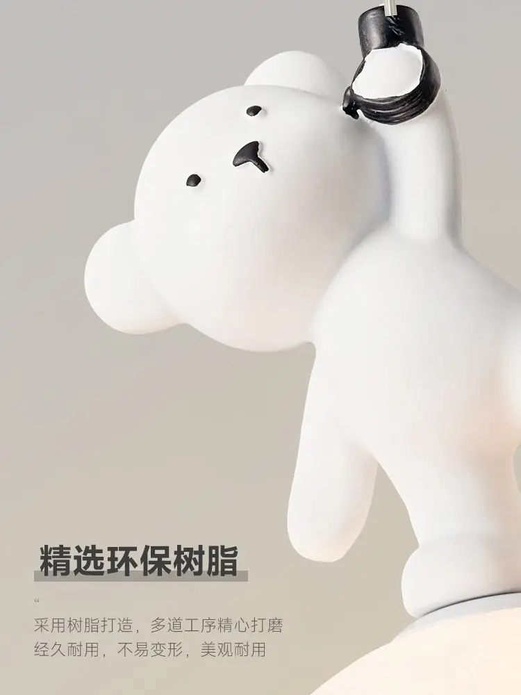 Bear Lamp Cartoon Nursery Beds - Resin Art Baby ulasan dan harga